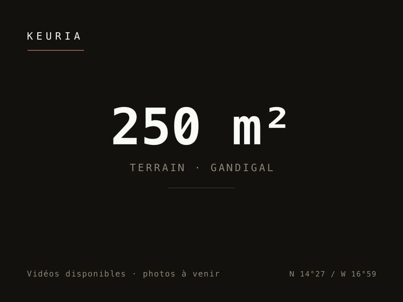 Terrain de 250 m² à Gandigal — proche Nationale 1